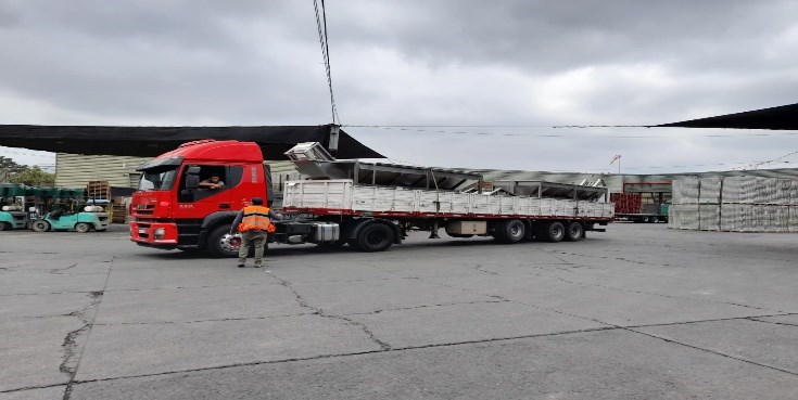 Transporte de equipos a planta